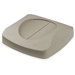 Rubbermaid Commercial Untouchable Beige Plastic Top-Image