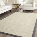 Hand-woven Serenity Marble/ Grey Sisal Rug (4' x 6')