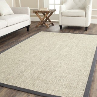 Hand-woven Serenity Marble/ Grey Sisal Rug (8' x 10')