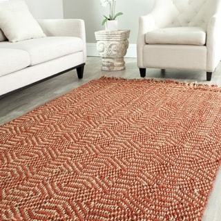 Hand-woven Arts Natural/ Rust Fine Sisal Rug (6' x 9')