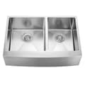 VIGO 33-inch Farmhouse Stainless Steel 16 Gauge Double Bowl Kitchen Sink