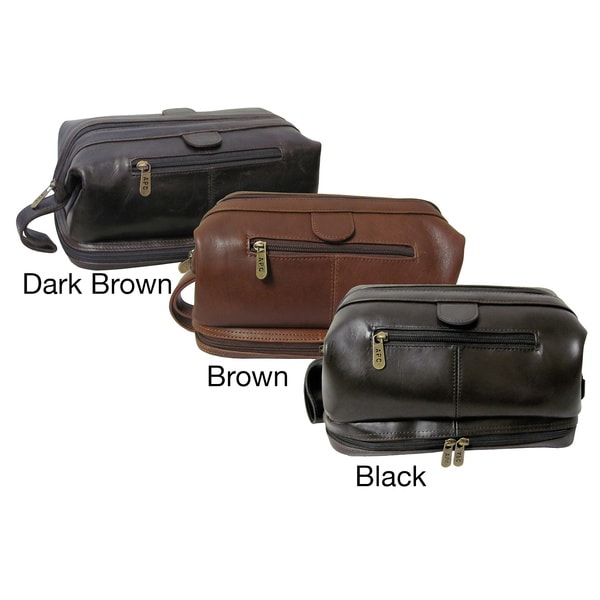 travel toiletry bag mens leather