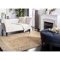 Handmade Legacy Brown/ Blue Wool Rug (5' x 8')