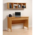 Montego Maple Computer Desk and Wall Hanging Hutch