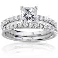 14k White Gold 1 1/2ct TDW Diamond Bridal Ring Set (H-I, I1-I2)