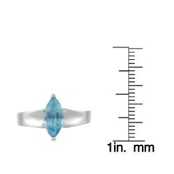Sterling Silver Marquise-cut Blue Topaz Ring