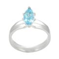 Sterling Silver Marquise-cut Blue Topaz Ring