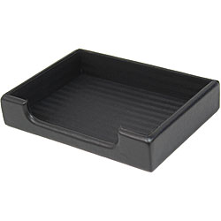 Royce Leather Black Leather Accessory Trays (Pack of 2)