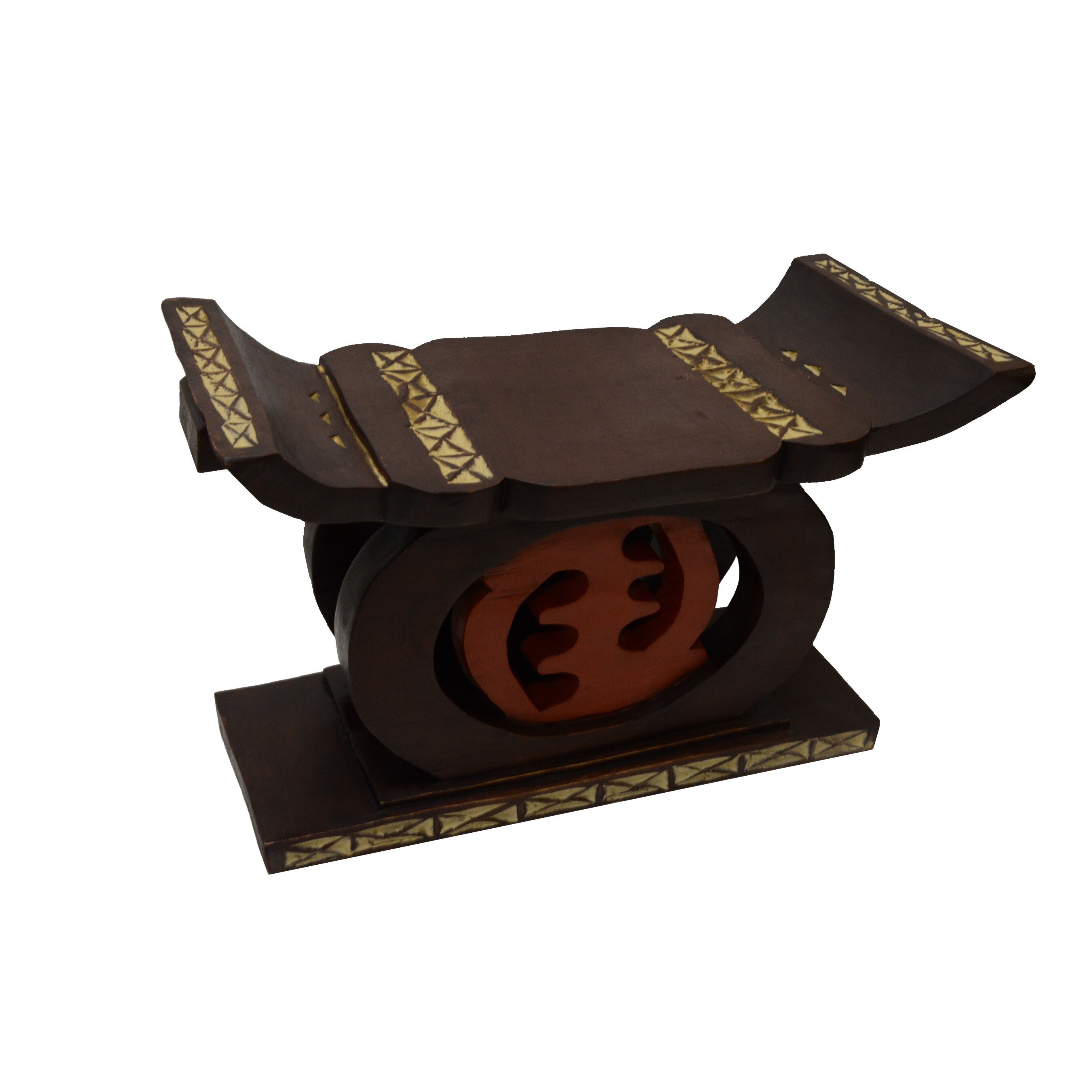 Handfinished Ashanti 'Gye Nyame' Royal Stool (Ghana) Overstock