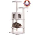 White-wood Armarkat 57-inch Fleece-covered Sturdy Cat Treehouse