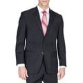 Carlo Lusso Men's Solid Black Two-button Suit
