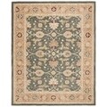Handmade Legacy Blue/ Brown Wool Rug (8' x 10')
