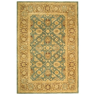 Now Sale Handmade Legacy Blue/ Brown Wool Rug (9' x 12')