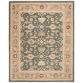 Handmade Legacy Blue/ Brown Wool Rug (9' x 12')
