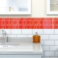 SomerTile 11 3/4x11 3/4-in Reflections Carnelian Glass Mosaic Tile (Pack of 10)