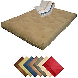 (^.^)/  10-inch Loft Queen-size Inner Spring Microfiber Soft Suede Splendor Futon Mattress