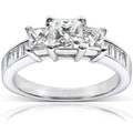 14k Gold 1 1/2ct TDW Princess Diamond Engagement Ring