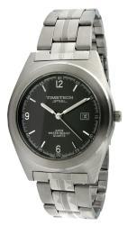 Timetech Men's Grey Dial Round Stainless Steel Watch
