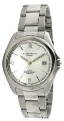 Timetech Men's Silver Dial Round Stainless Steel Watch