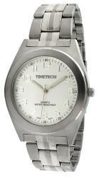Timetech Men's Silver Dial Stainless Steel Bracelet Watch