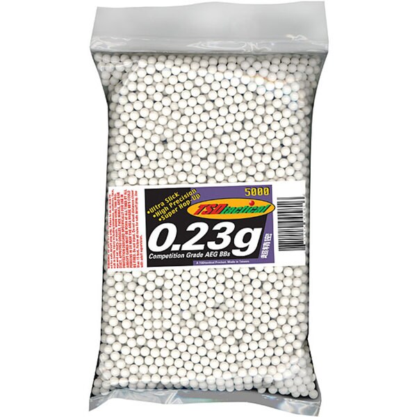 'White' TSD Tactical BB23EX5M 5000-count 0.23g 6mm Airsoft BBs