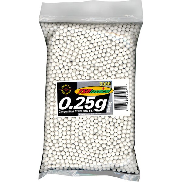 'White' TSD Tactical BB25EX3M 0.25g 6mm Airsoft BBs (Bag of 3000)