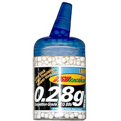 TSD Tactical BB28X1M 1000-count 0.28g 6mm White Airsoft BBs-Image