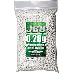 JBU BBJ28XHK 0.28g 6 mm Plastic White Airsoft BBs (0.5 kg)-Image