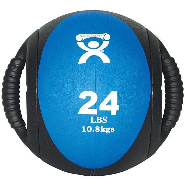 Cando 24-pound Dual-handle Blue Medicine Ball