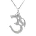 Journee Collection  Sterling Silver Ohm Necklace
