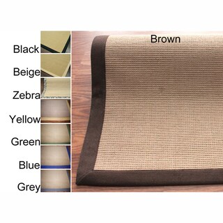 Handmade Alexa Eco Natural Fiber Cotton Border Jute Rug (5' x 8')
