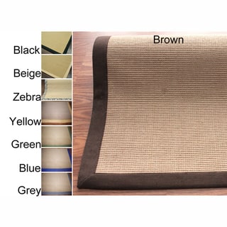 Handmade Alexa Eco Natural Fiber Cotton Border Jute Rug (8' x 10')