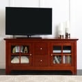 52-inch Cherry Wood TV Stand with Drawers