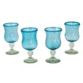 Set of 4 'Caribbean Sea' Cocktail Glasses (Mexico)