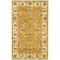 Handmade Heritage Tabriz Mocha/ Ivory Wool Rug (3' x 5')