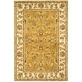 Handmade Heritage Tabriz Mocha/ Ivory Wool Rug (4' x 6')