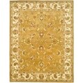 Handmade Heritage Tabriz Mocha/ Ivory Wool Rug (6' x 9')