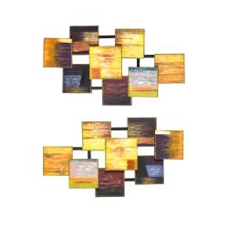 Geometric 2-piece Wall Sculpture Set