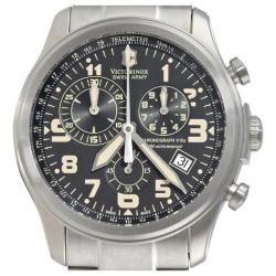 Victorinox Swiss Army Men's 'Infantry Vintage' Black Chronograph Watch