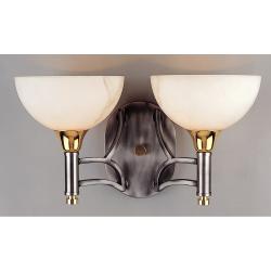 Luxor Brushed Steel 2-light Wall Sconce.