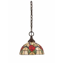 Tiffany-style Bronze Finish Mini Pendent