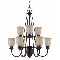 La Lanterna 9-light Dark Bronze Chandelier