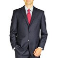 Men's Grey Two-button Wool Suit