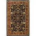 Handmade Heritage Heirloom Black/ Red Wool Rug (6' x 9')