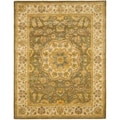 Handmade Heritage Taupe/ Ivory Wool Rug (7'6 x 9'6)