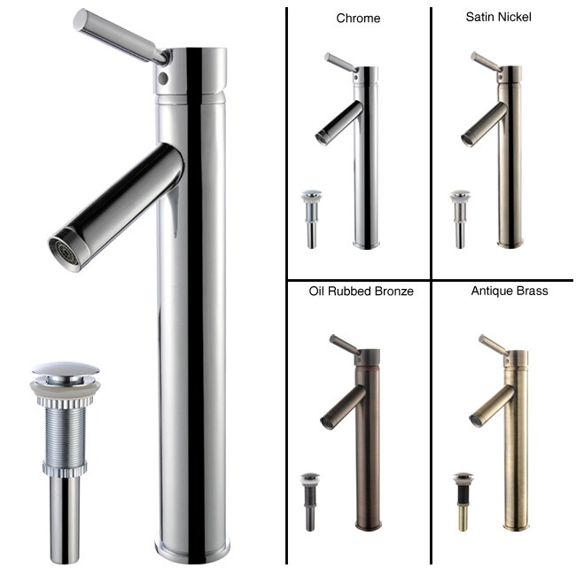 Kraus Sheven Bathroom Vessel Sink Faucet with Pop-up Drain - 12456005 ...