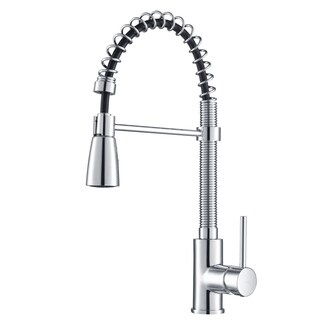 Kraus Chrome Pull-out Sprayer Kitchen Faucet and Soap Dispenser