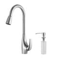 Kraus Chrome Pull-out Sprayer Kitchen Faucet and Soap Dispenser