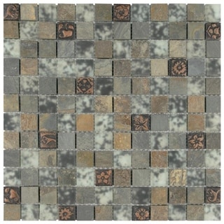 Buy  SomerTile 12x12-in Basilica 1-in Cologne Glass/Stone Mosaic Tile (Pack of 10)