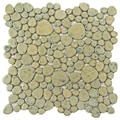 SomerTile 11x11-in Quarry Green Moss Porcelain Mosaic Tile (Pack of 10)